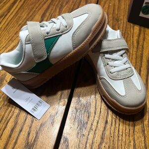 Carter's White, Green, and Tan Kids Sneakers